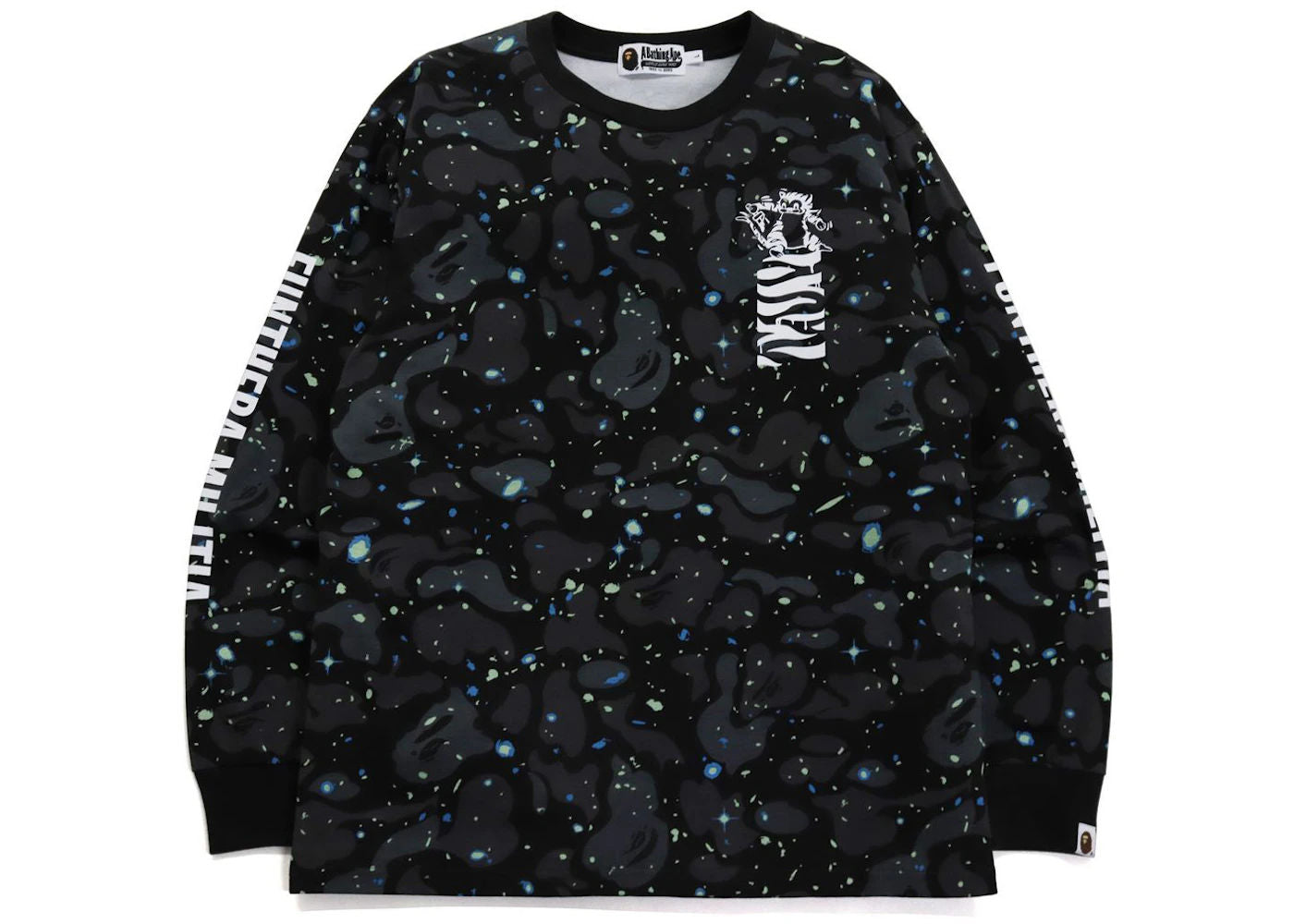 BAPE Space Camo Tiger LS Tee (Black) - Preowned