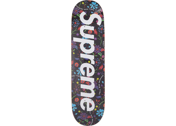 Supreme Airbrushed Floral Skateboard Deck Black - Preowned