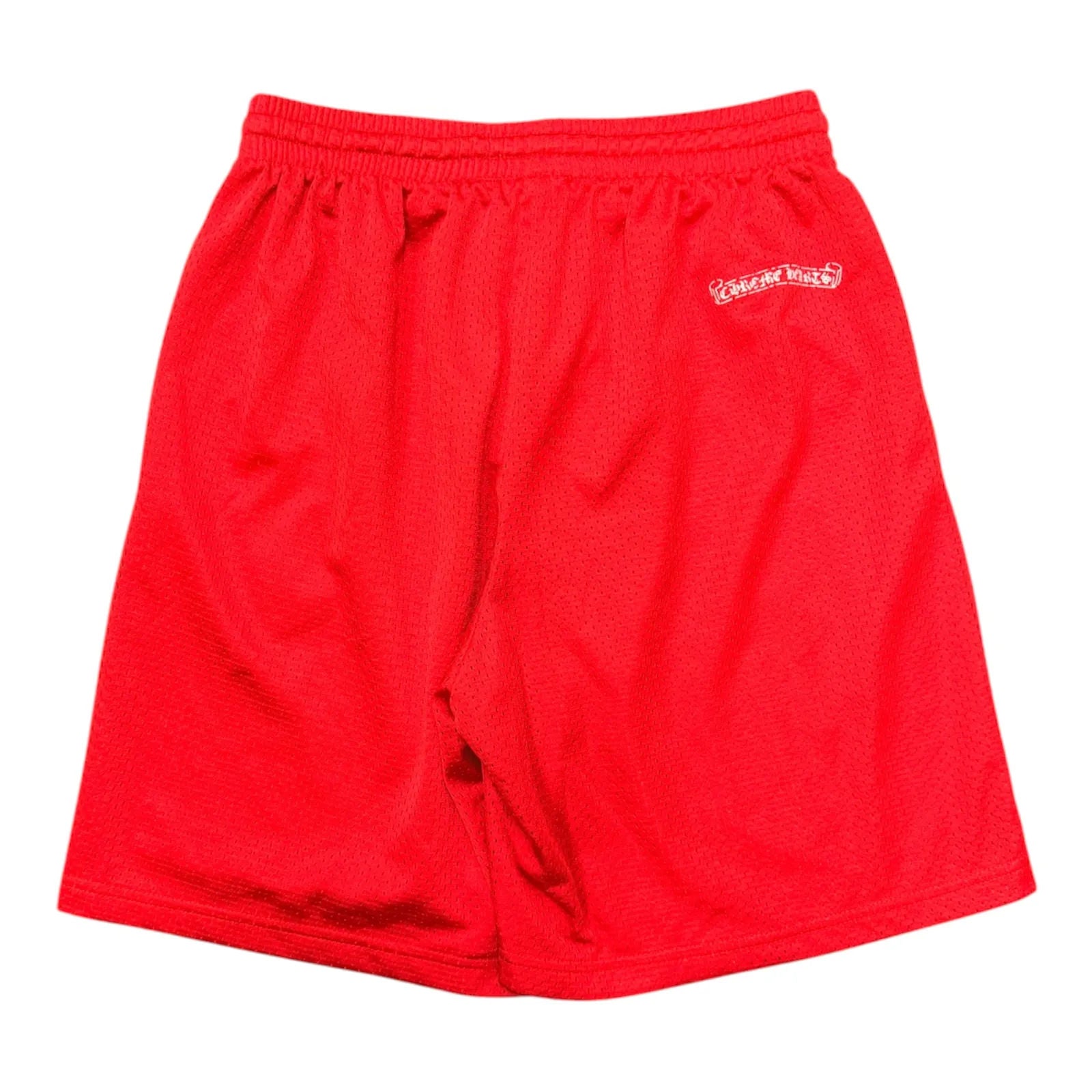 Chrome Hearts x Matty Boy "Team" Mesh Warm Up Jersey Shorts (Red) - Preowned
