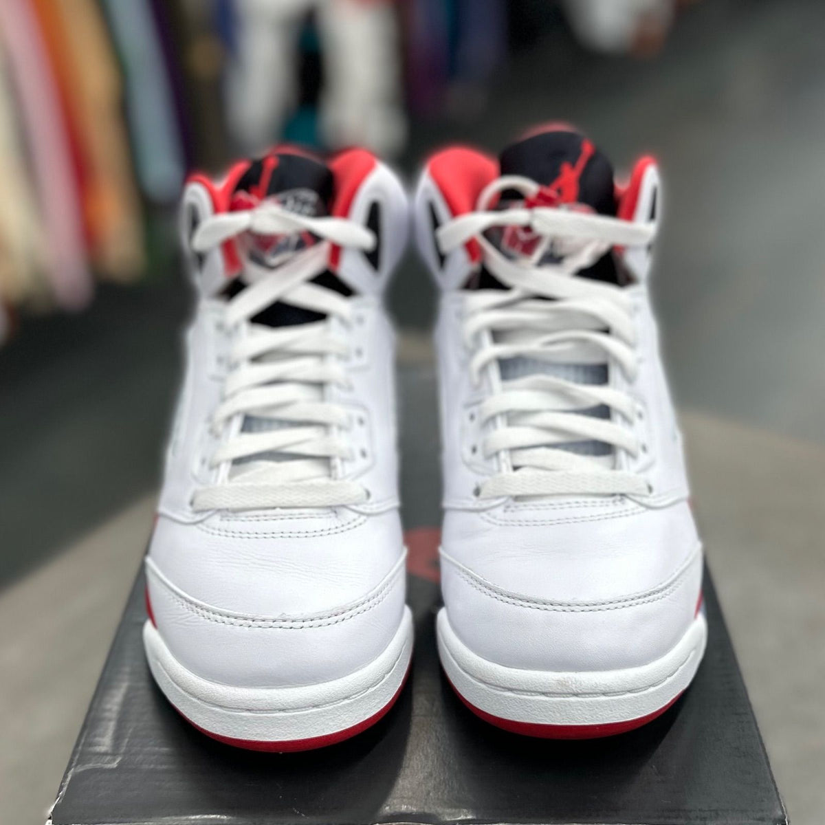 Jordan 5 Retro Fire Red Black Tongue (2025) (GS) - Preowned