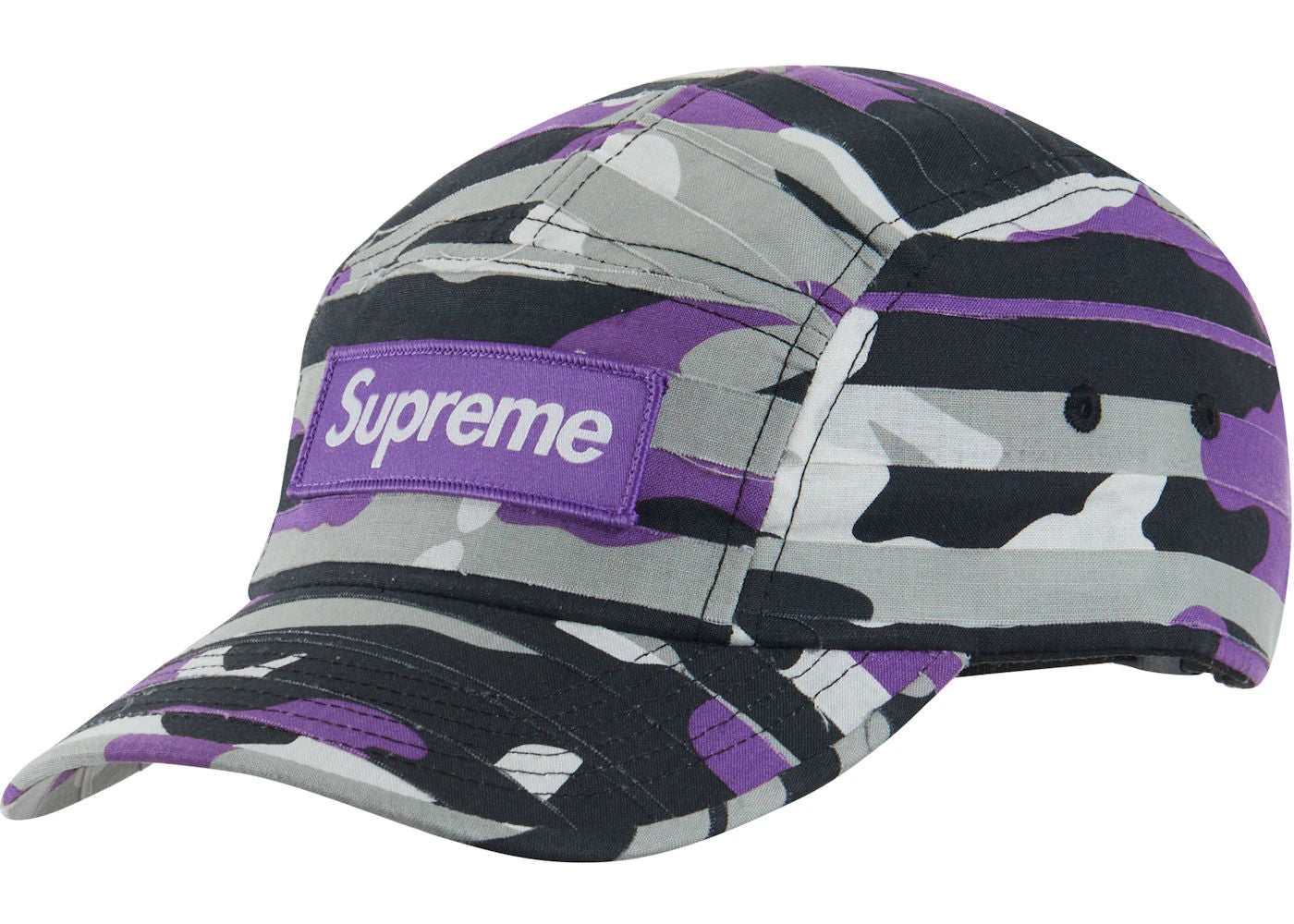 Supreme Layered Camo Camp Cap Purple - Preowned