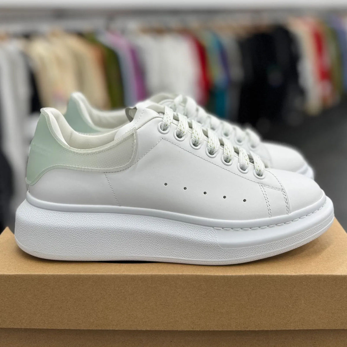 Alexander McQueen Oversized White Light Green - Preowned