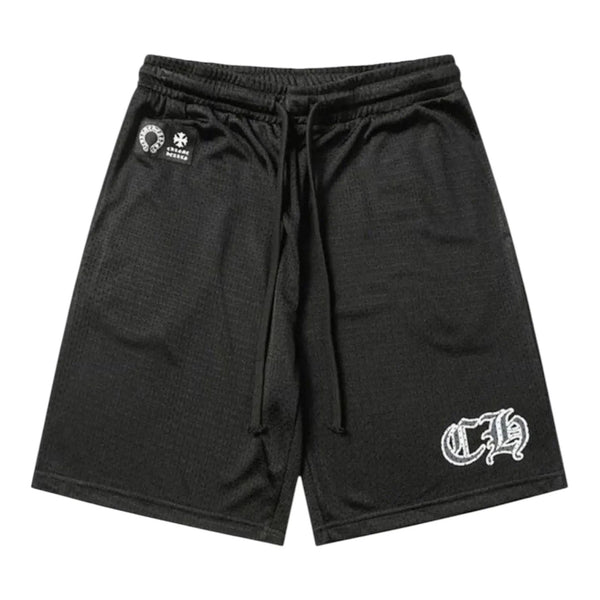 Chrome Hearts Mesh Varsity Shorts (Black) - Preowned