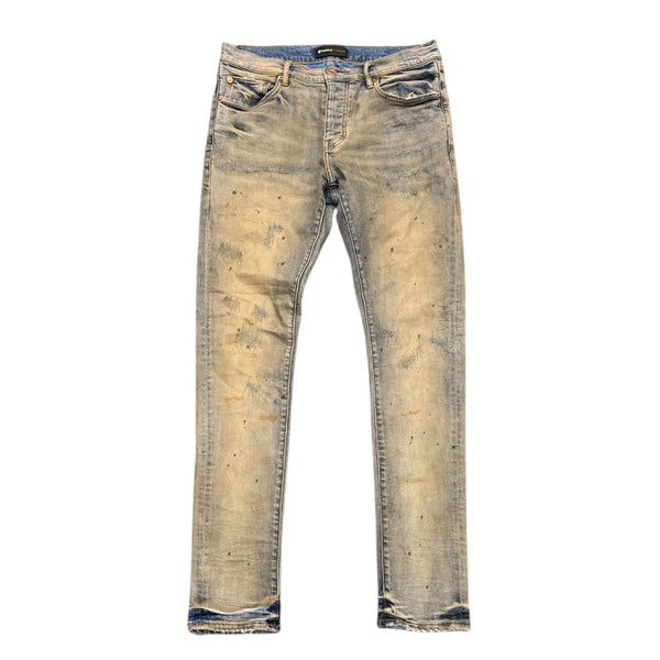 Purple Brand Oil Repair Paint Splatter Jean (Dirty Indigo) - Preowned