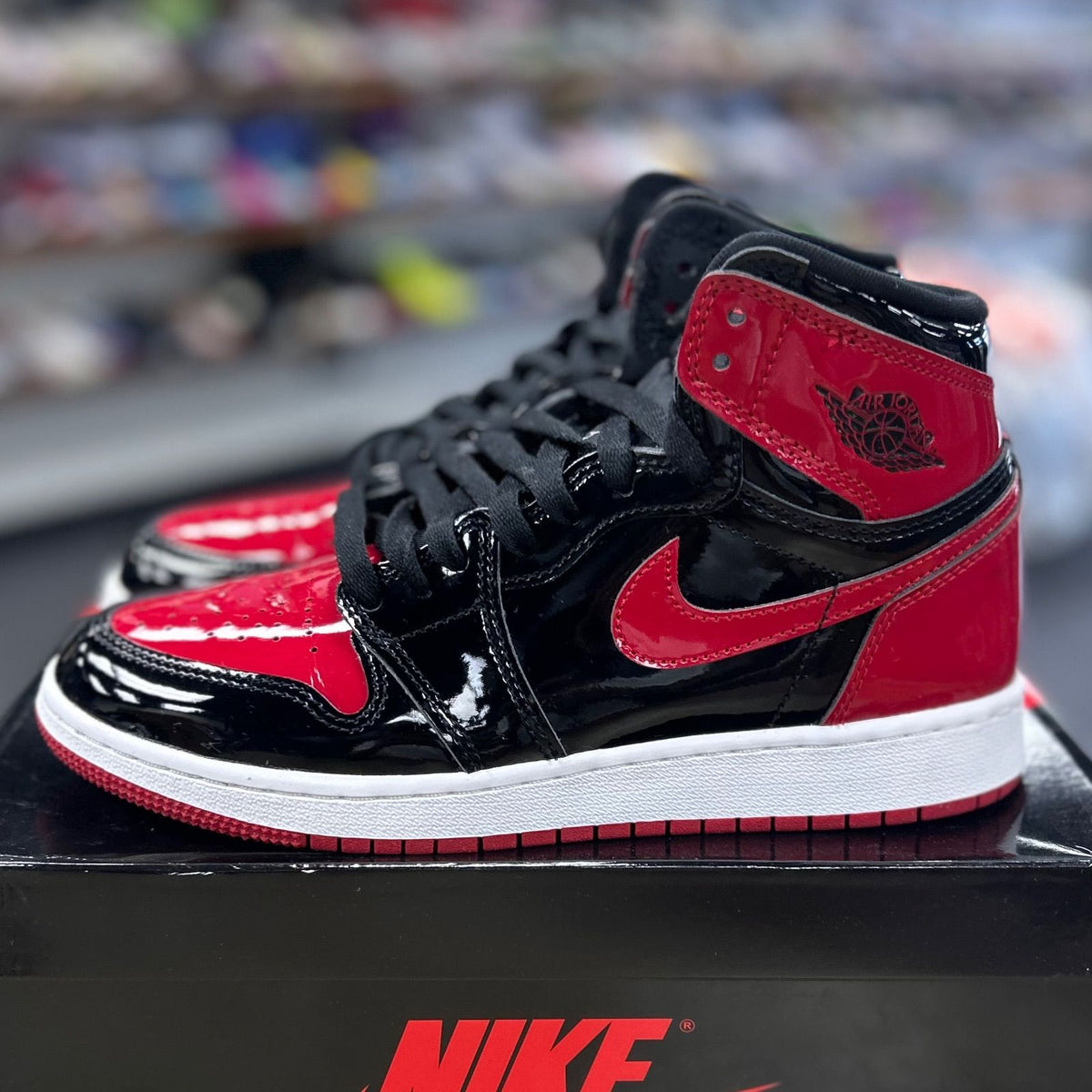 Jordan 1 Retro High OG Patent Bred (GS) - Preowned