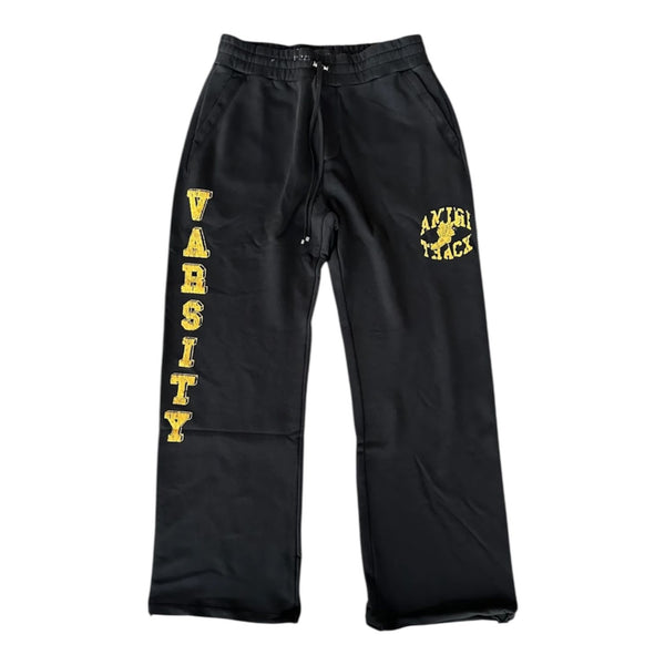 Amiri Track Logo Sweatpants (Black/Yellow)