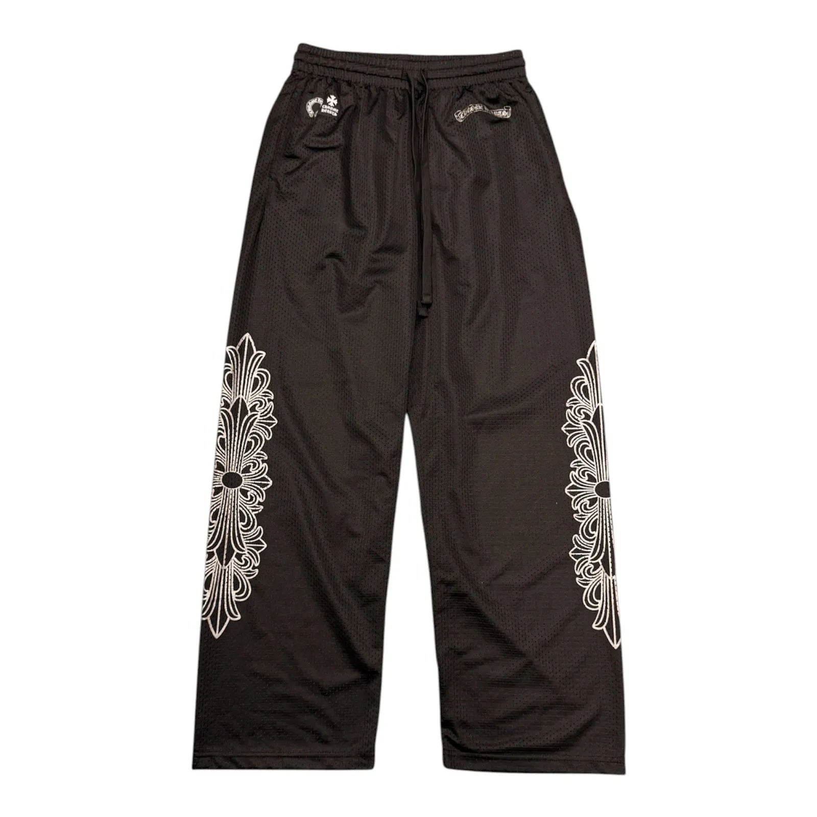 Chrome Hearts Mesh Warm Up Track Pants (Black) - Preowned