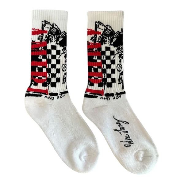 Amiri Wes Lang Reaper Socks (White/Multi)