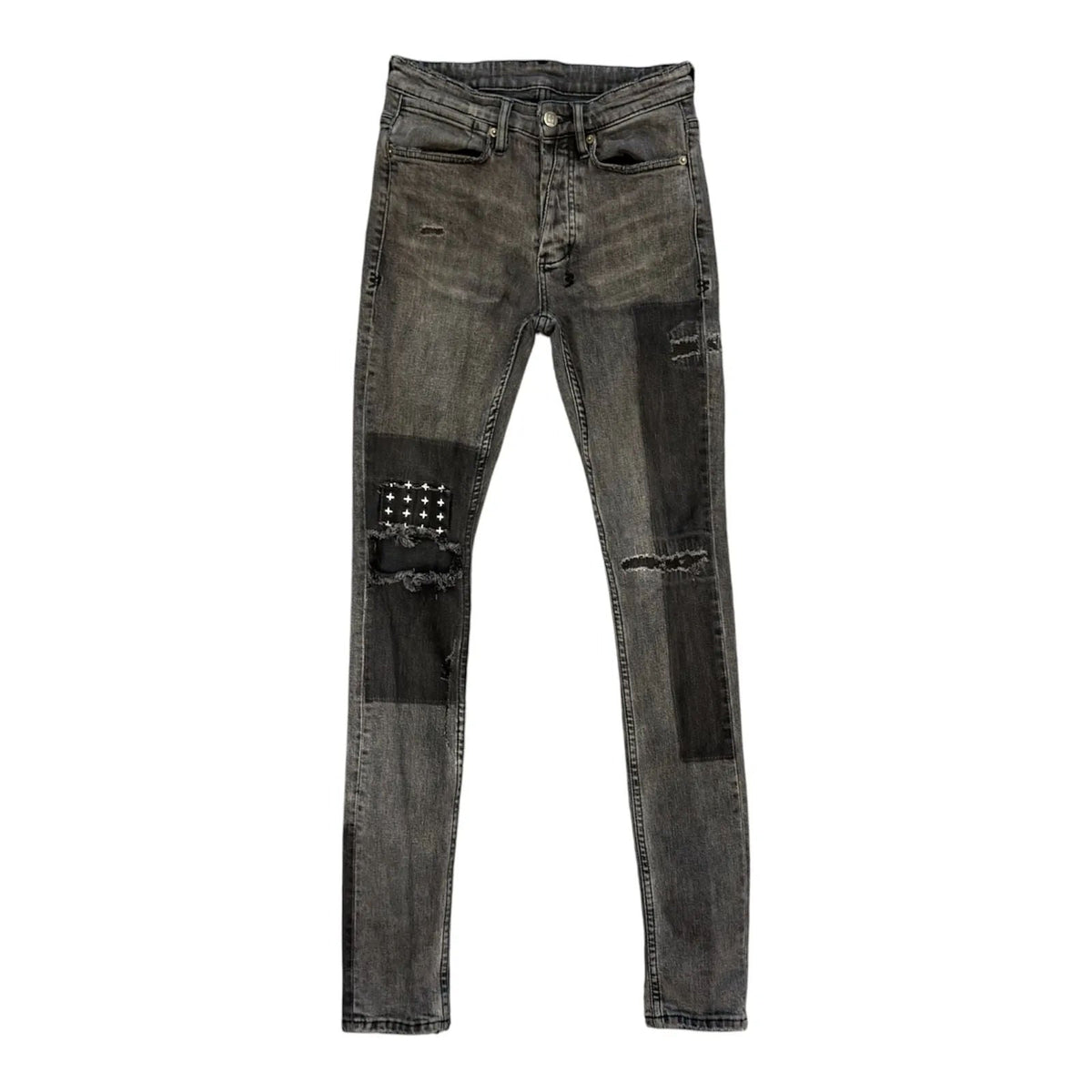 Ksubi  Copy Paste Thrashed Denim (Grey) - Preowned