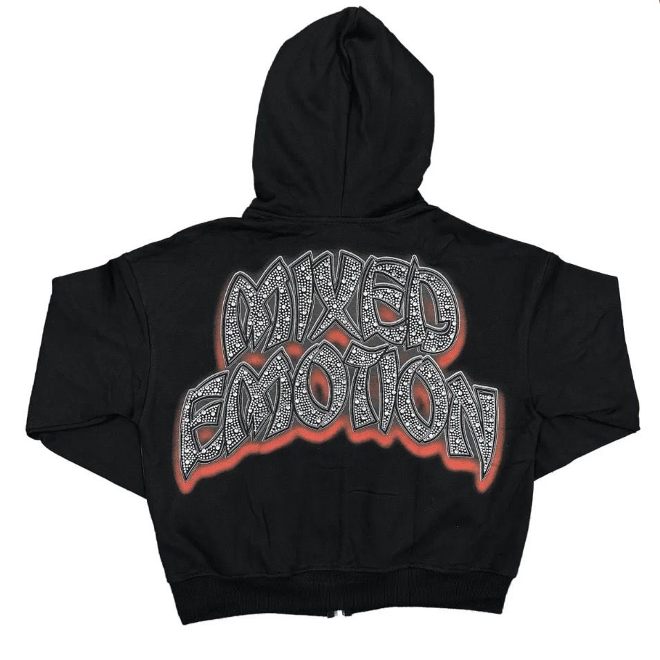Mixed Emotion Last Dance Rhinestone Hoodie (Black)