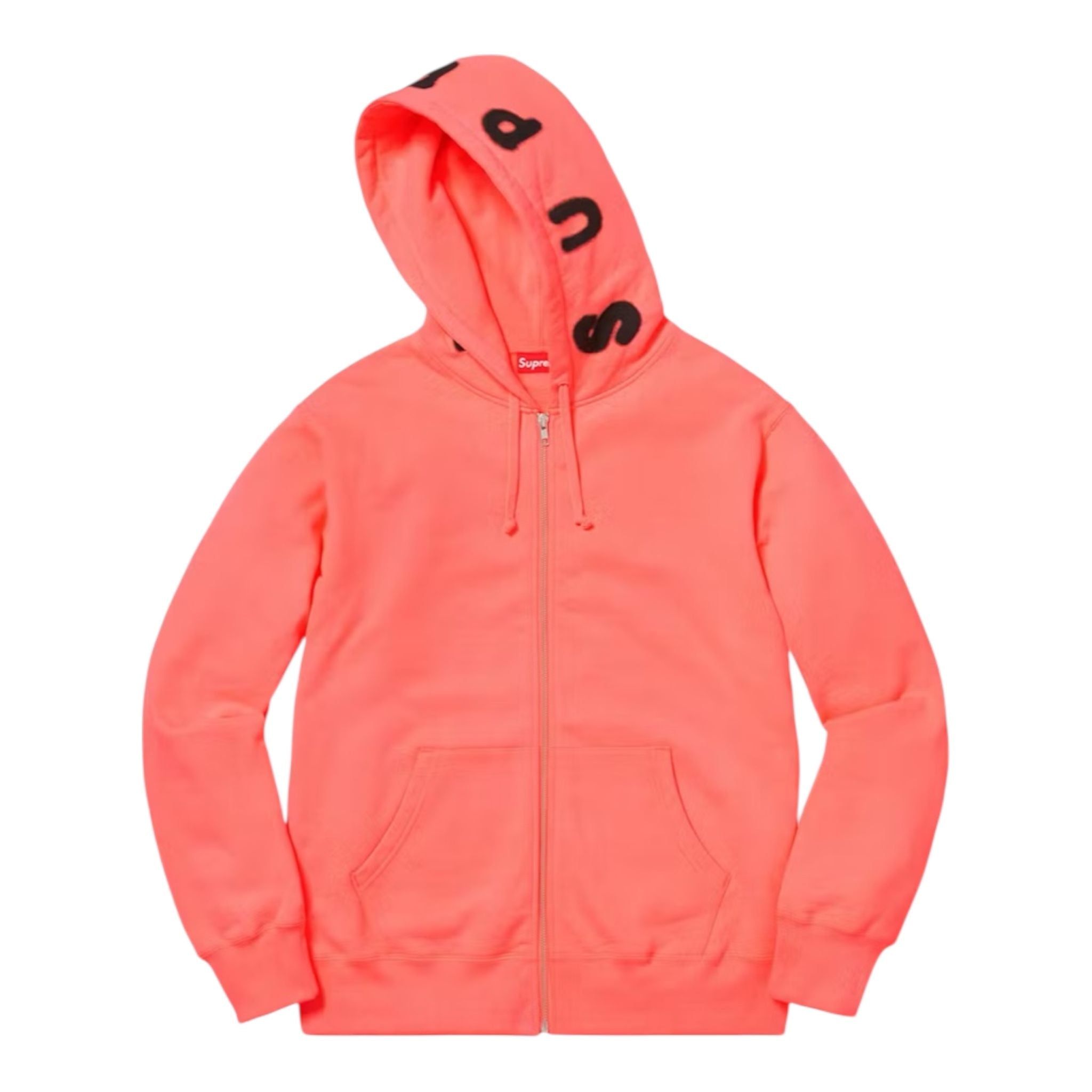 Supreme Bone Zip Up Sweatshirt Flourescent Pink