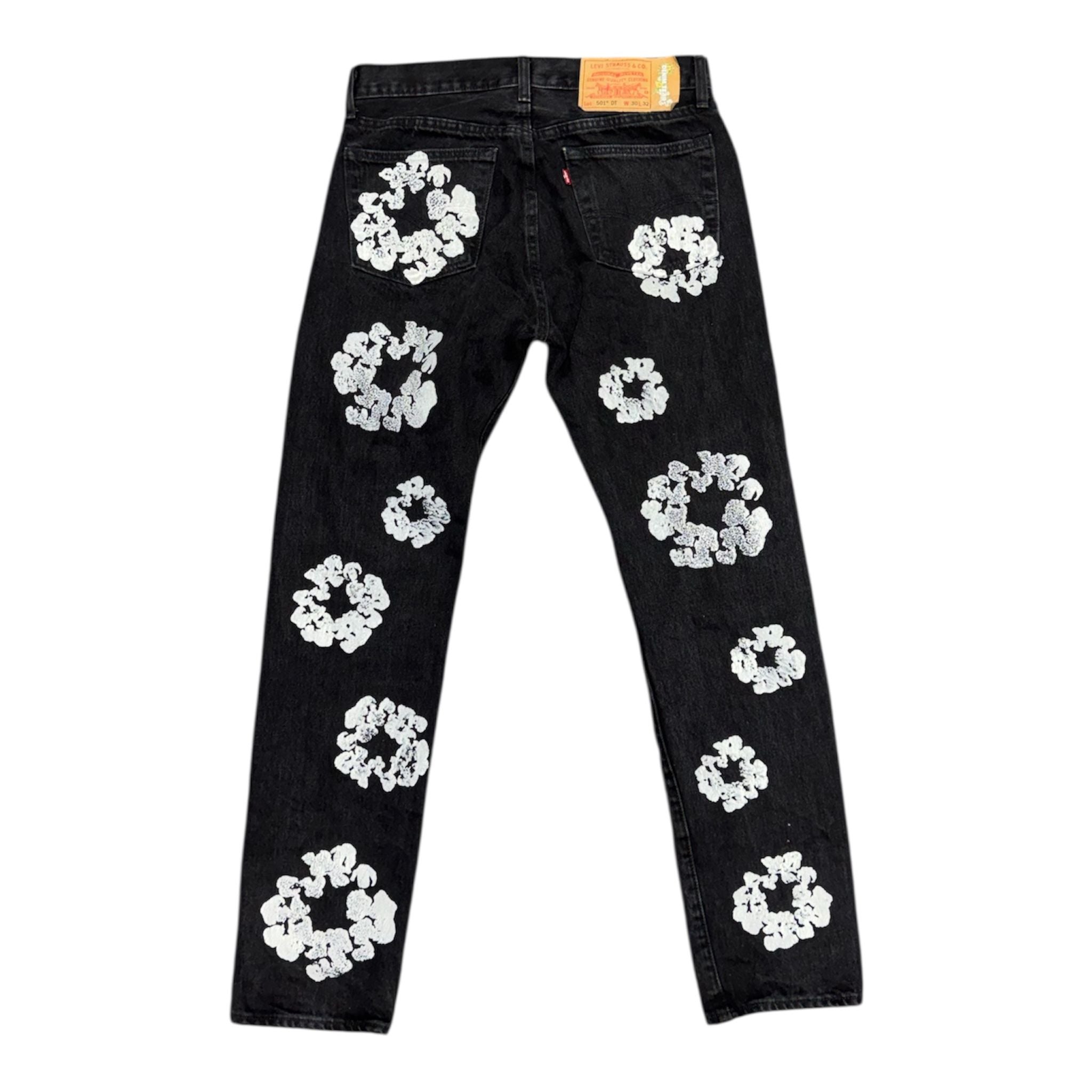 Denim Tears x Levi's Cotton Wreath Jean Black - Preowned