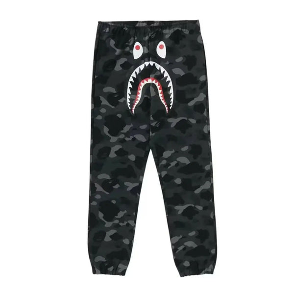 BAPE Color Camo Shark Sweat Pants (Black) - Preowned
