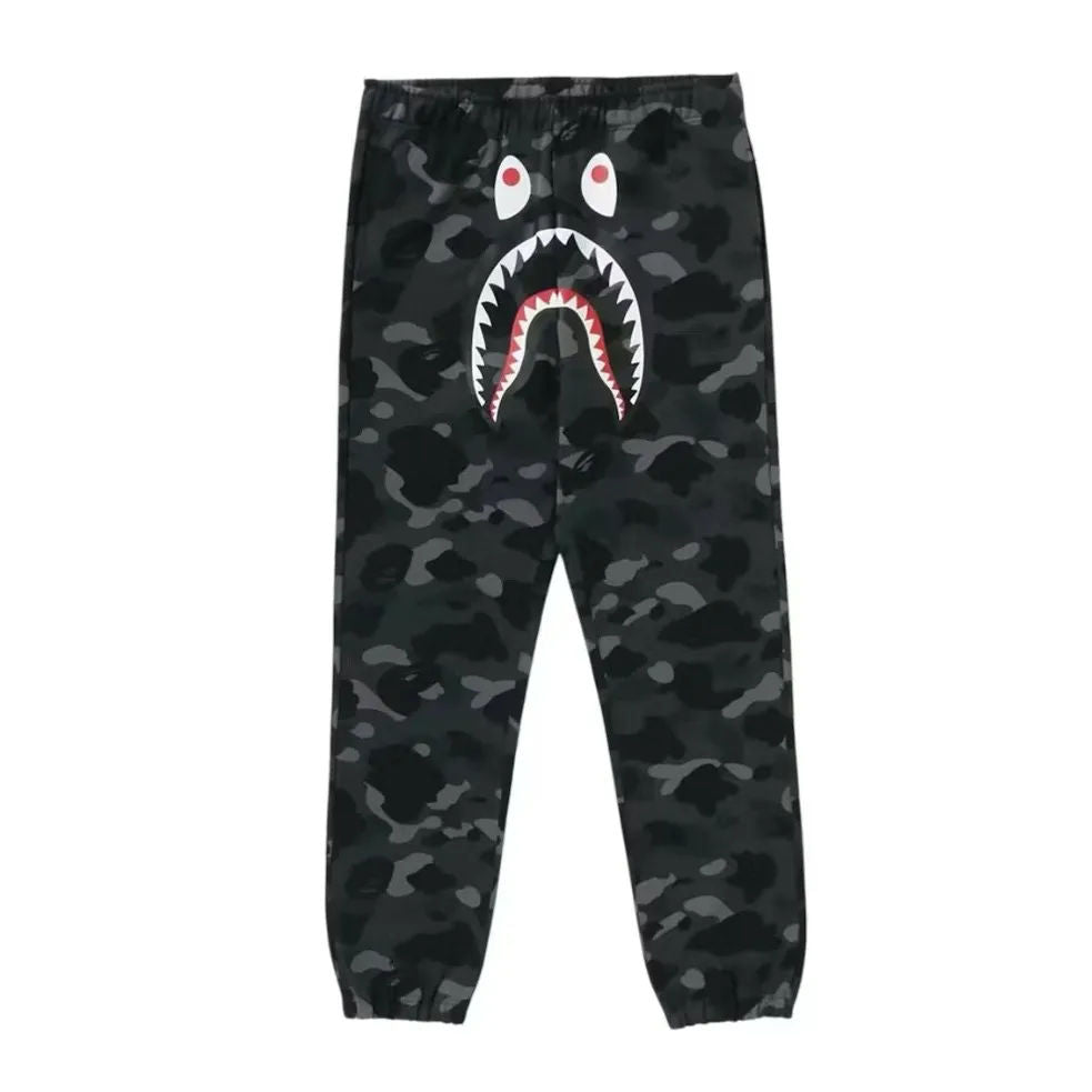 BAPE Color Camo Shark Sweat Pants (Black) - Preowned