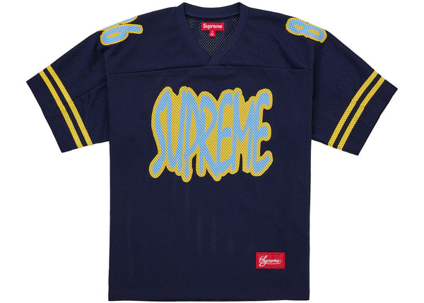 Supreme Reflective Football Jersey Navy
