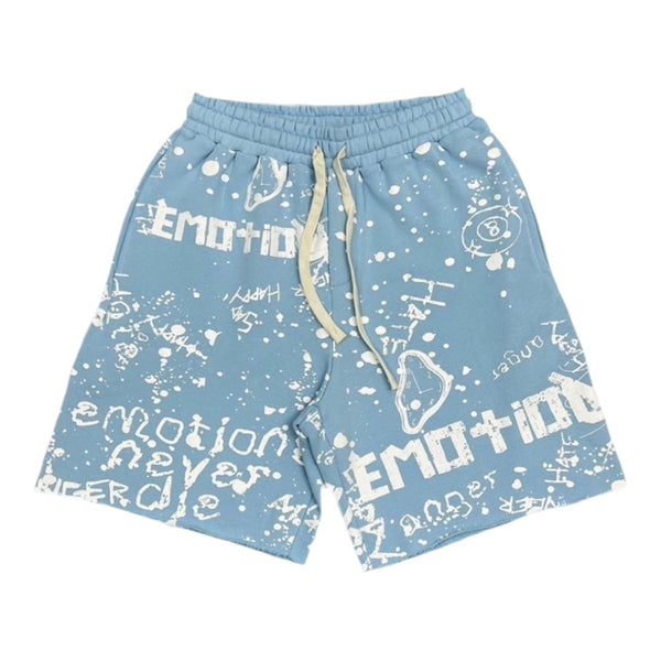 Mixed Emotion Graffiti Short (Blue)