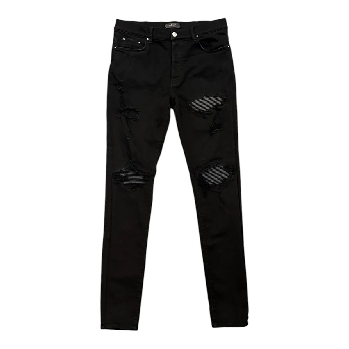 Amiri Mx1 Black Patch Jean (Black) - Preowned