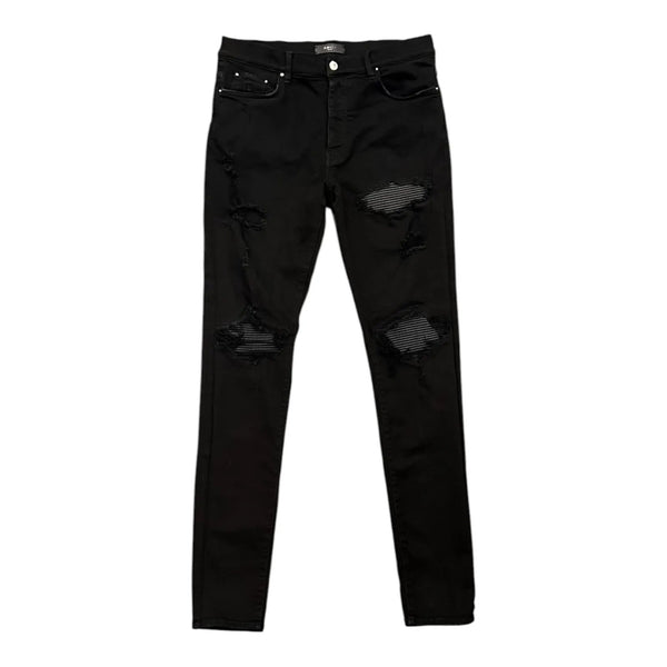 Amiri Mx1 Black Patch Jean (Black) - Preowned