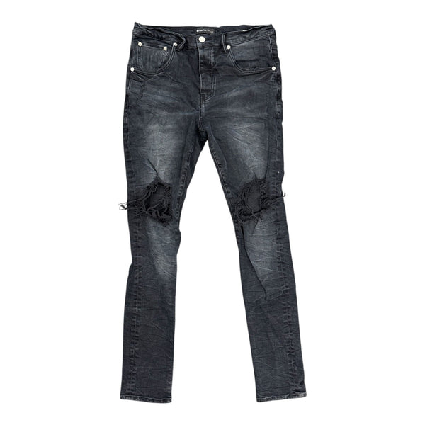 Purple Brand Blowout Skinny Jeans (Black)  - Preowned