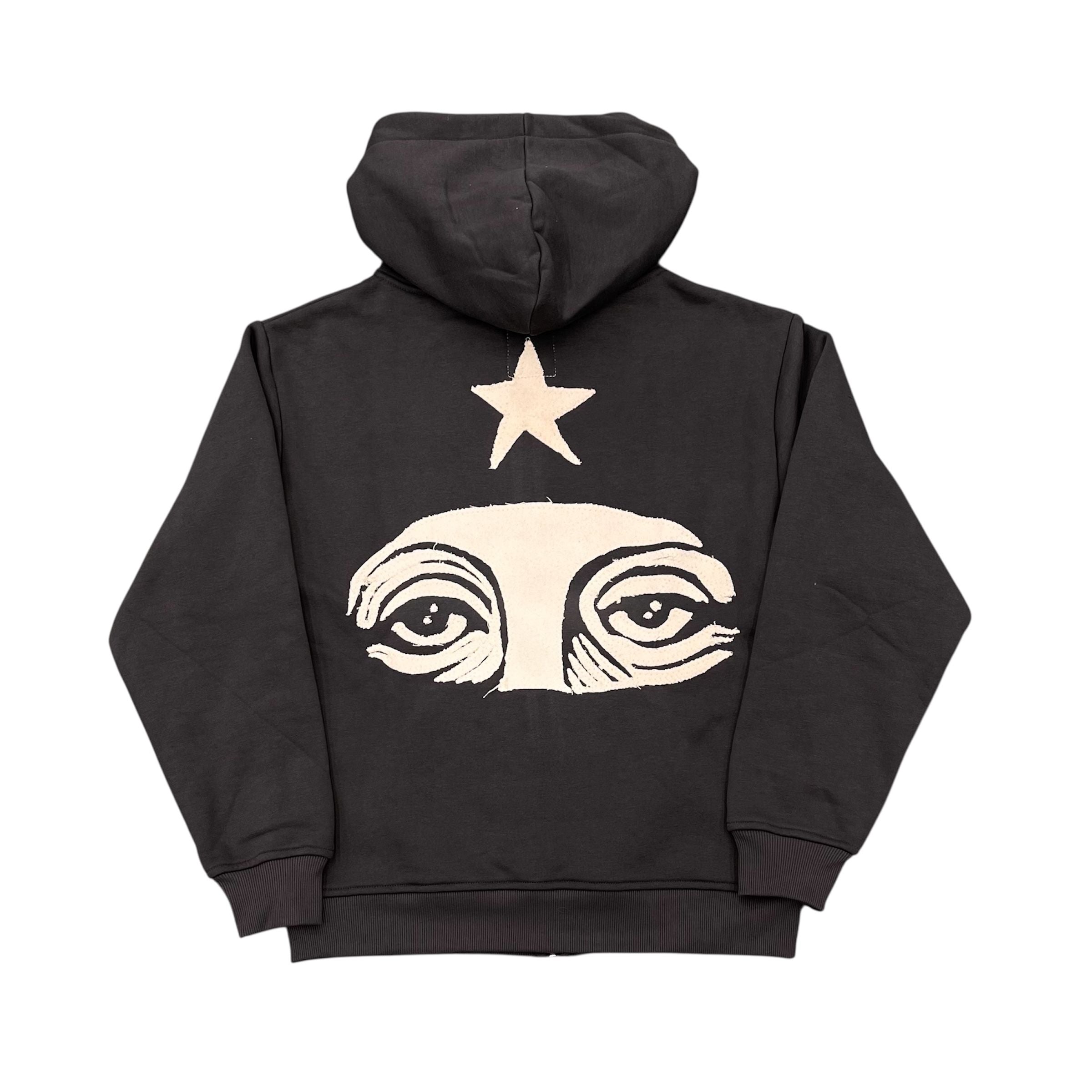 Deadby5am Palestine Zip Up Hoodie (Grey)