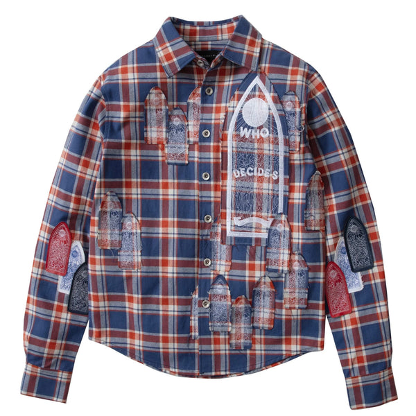 Who Decides War Glory Patchwork Flannel Shirt