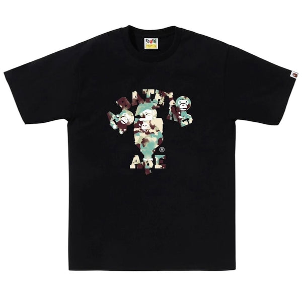 Bape Map Camo College Milo Tee (Black/Multi)