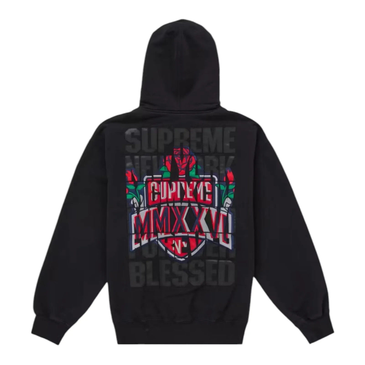Supreme Blessed Applique Zip Up Hooded Sweatshirt Black