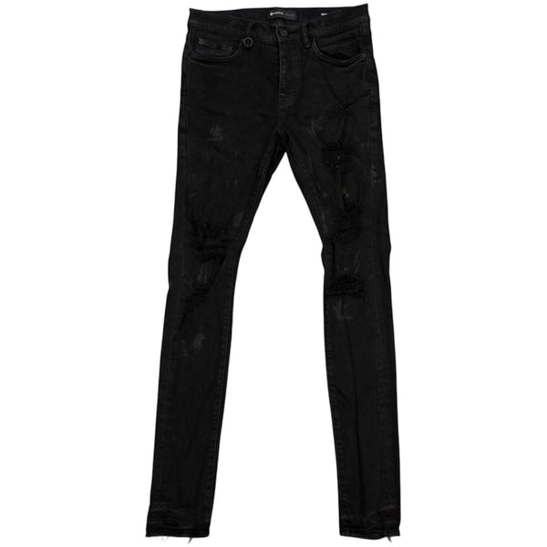 Purple Brand P001 Denim Jeans (Black Oil Spotted) - Preowned