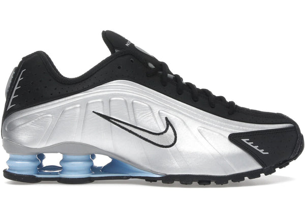 Nike Shox R4 Metallic Silver Black Psychic Blue - Preowned