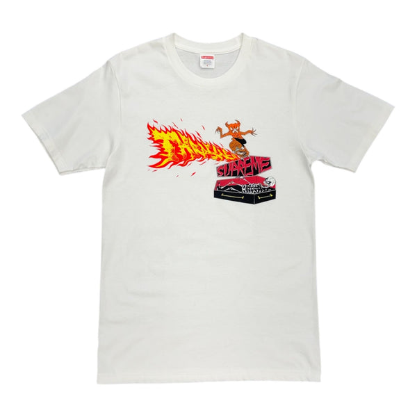 Supreme Thrasher Back Tail Tee (White) - Preowned