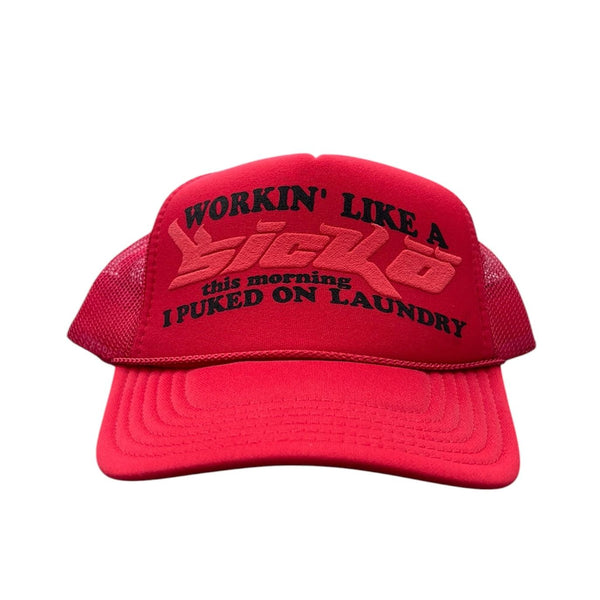 Sicko Laundry Trucker Hat (Red)