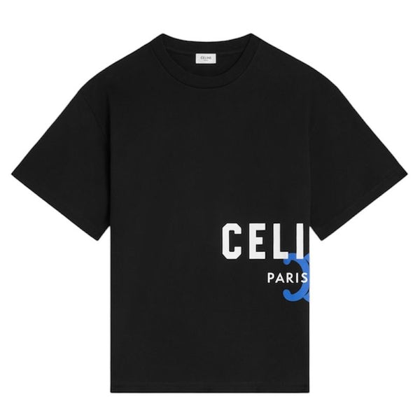 Celine Jersey Tee (Black/White/Blue) - Preowned