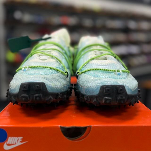 Nike Waffle Racer Off-White Vivid Sky (Women's) - Preowned