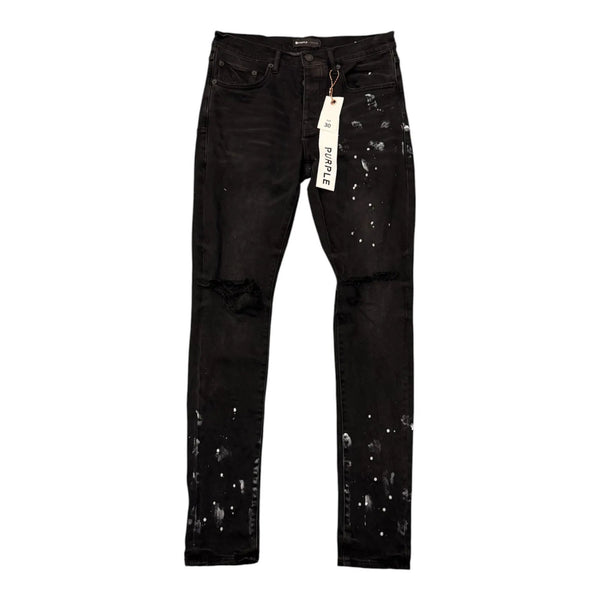 Purple Brand Paint Splatter Jean (Black) - Preowned