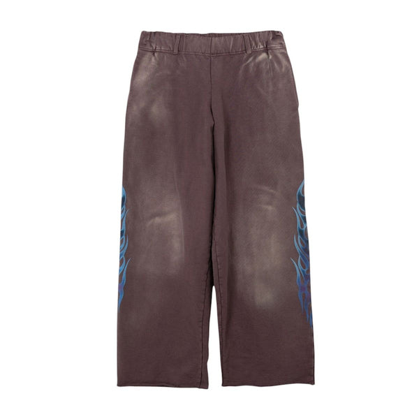Kamiya Fire Distressed Sweatpants (Brown) - Preowned