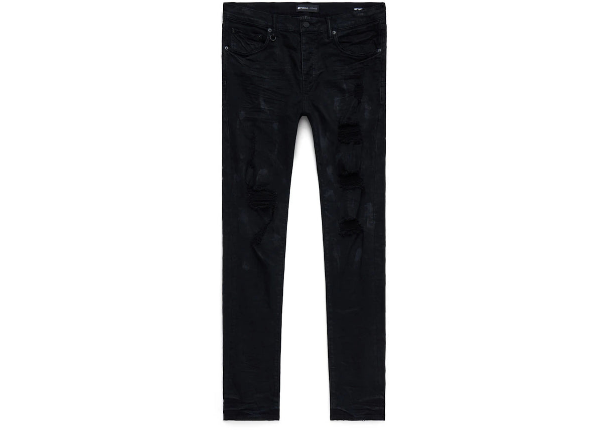 Purple Brand Black Oil Spill Jean Black