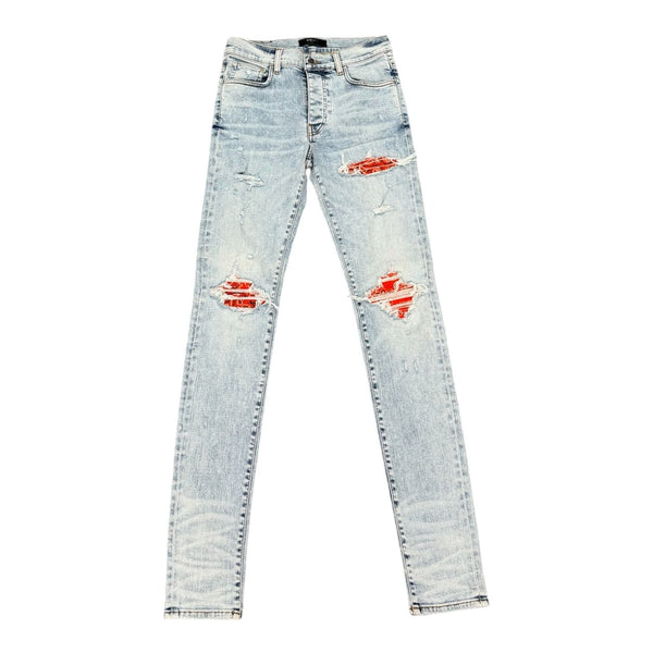 Amiri MX1 Orange Bandana Distressed Jean (Indigo)