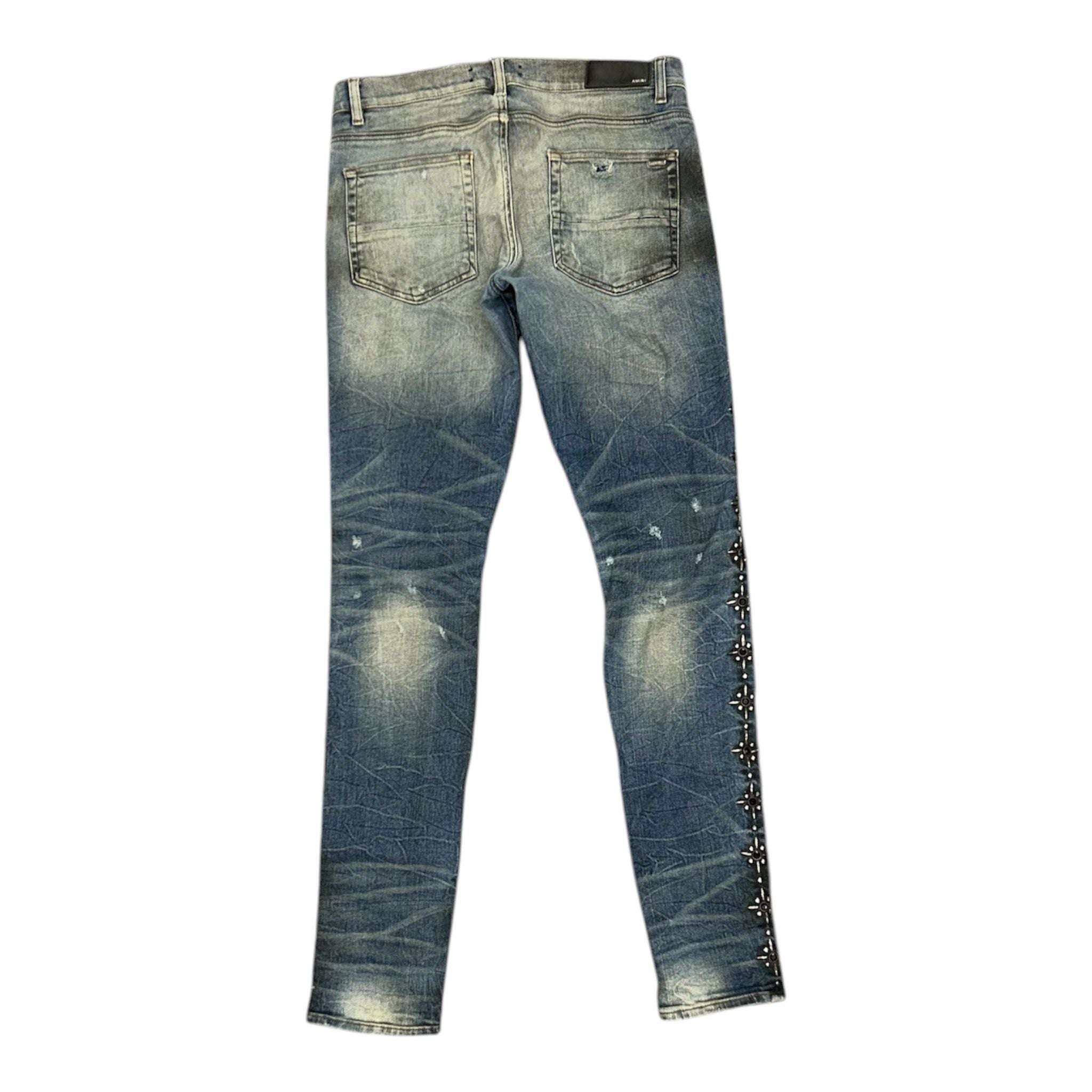 Amiri Side Studded Jeans (Indigo) - Preowned