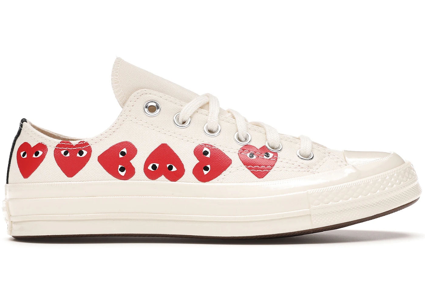 Converse Chuck Taylor All Star 70 Ox Comme des Garcons PLAY Multi-Heart White - Preowned