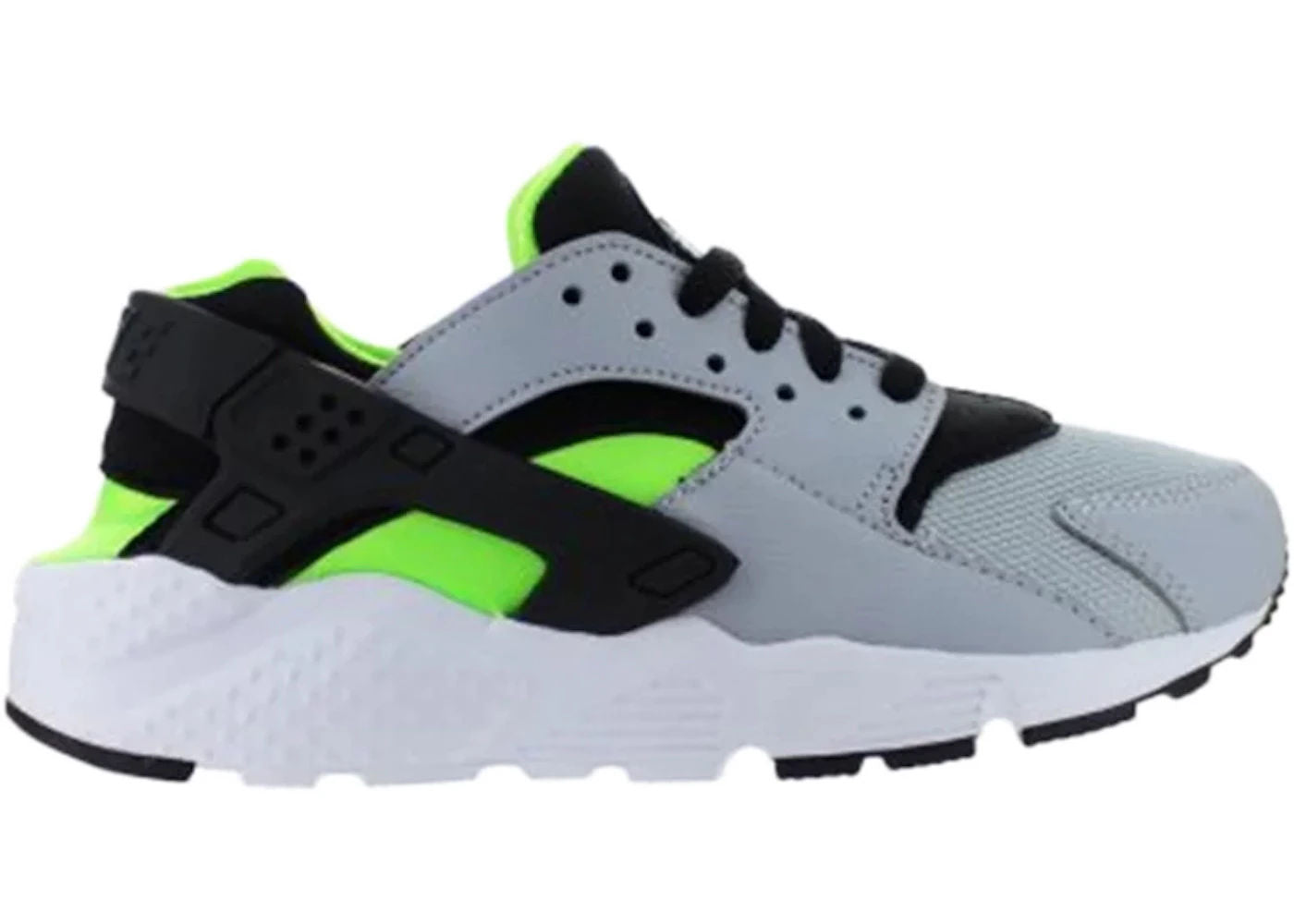 Nike Air Huarache Wolf Grey Electric Green (GS) - Preowned