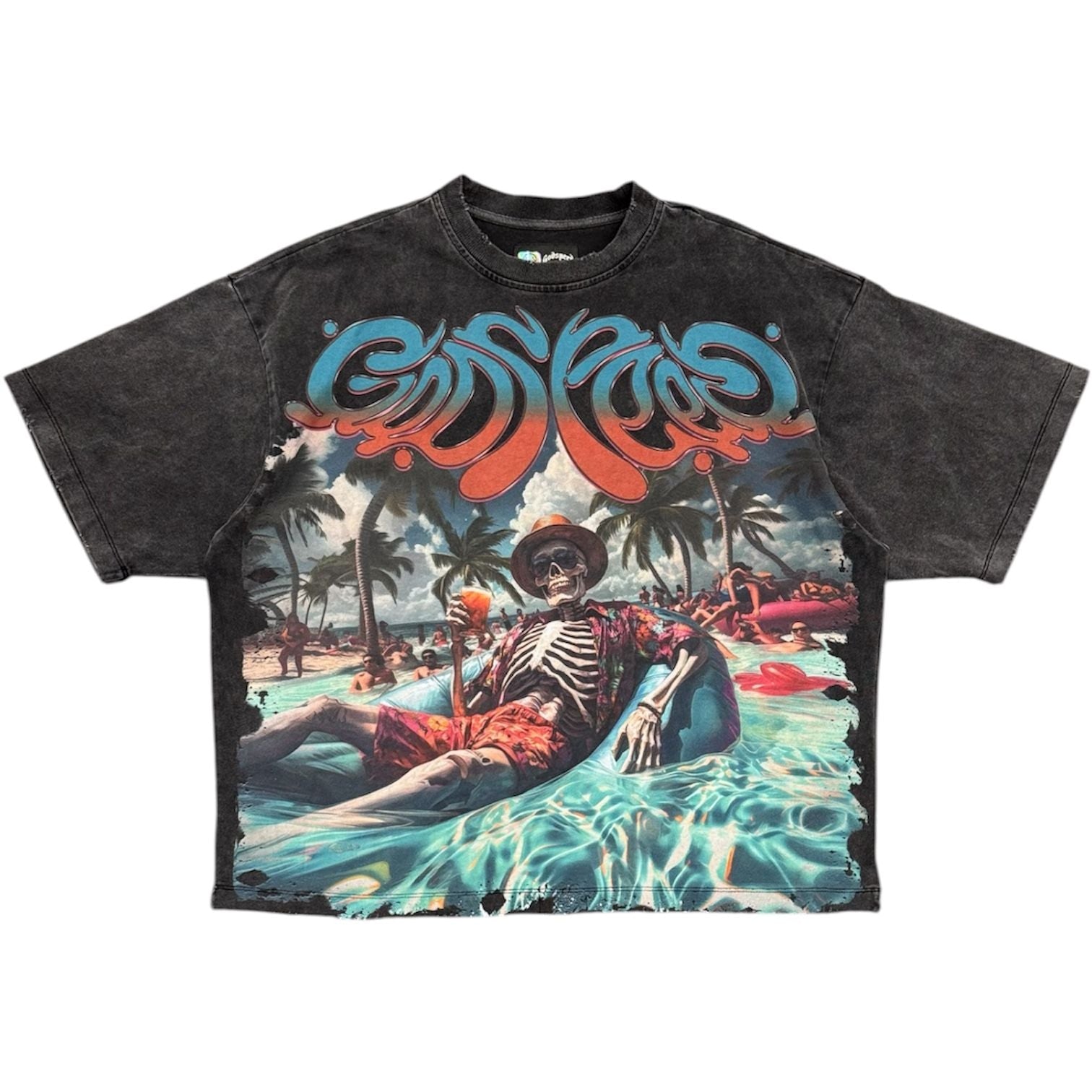 Godspeed Pool Party Tee (Black Wash) - Preowned