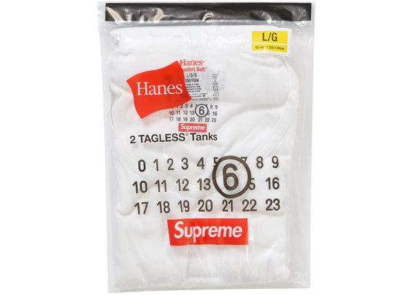 Supreme MM6 Maison Margiela Hanes Tagless Tank Top (2 Pack) White