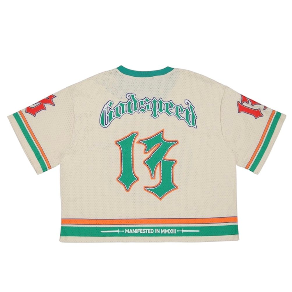 Godspeed First Down Jersey (Bone/Teal/Orange)