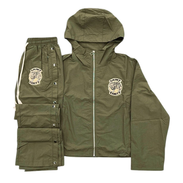 Saint Vanity Nylon Track Suit (Olive)