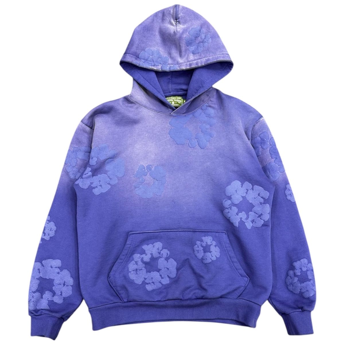 Denim Tears Mono Cotton Wreath Hoodie Washed Blue - Preowned