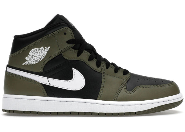 BRAND NEW STEAL - Jordan 1 Mid Black White Olive