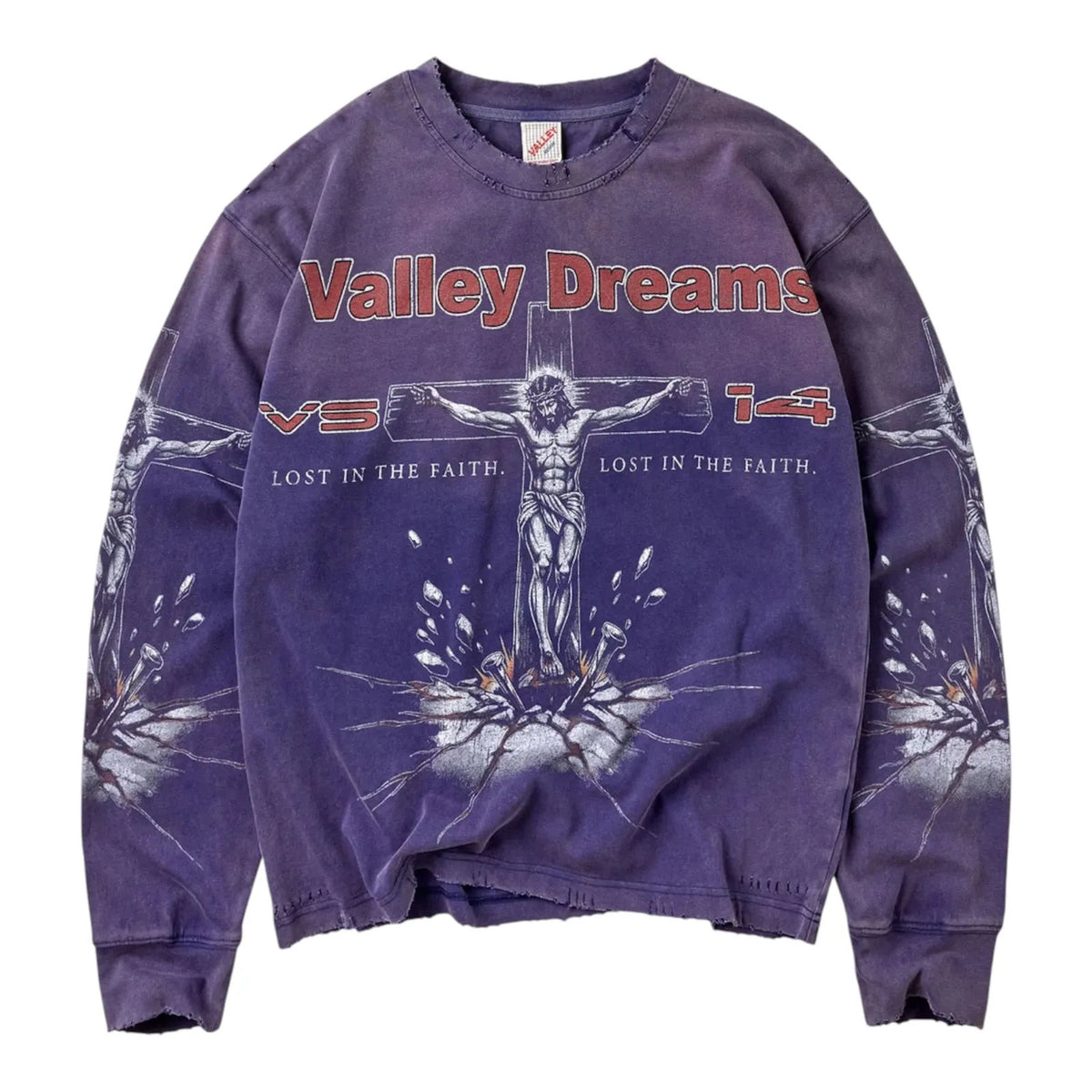 Vale Forever Concrete Cross Long Sleeve Tee (Navy)