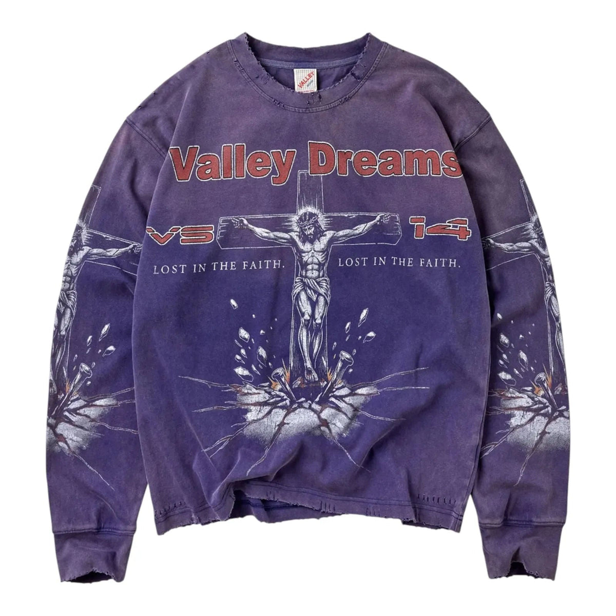 Vale Forever Concrete Cross Long Sleeve Tee (Navy)