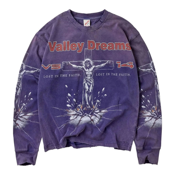 Vale Forever Concrete Cross Long Sleeve Tee (Navy)
