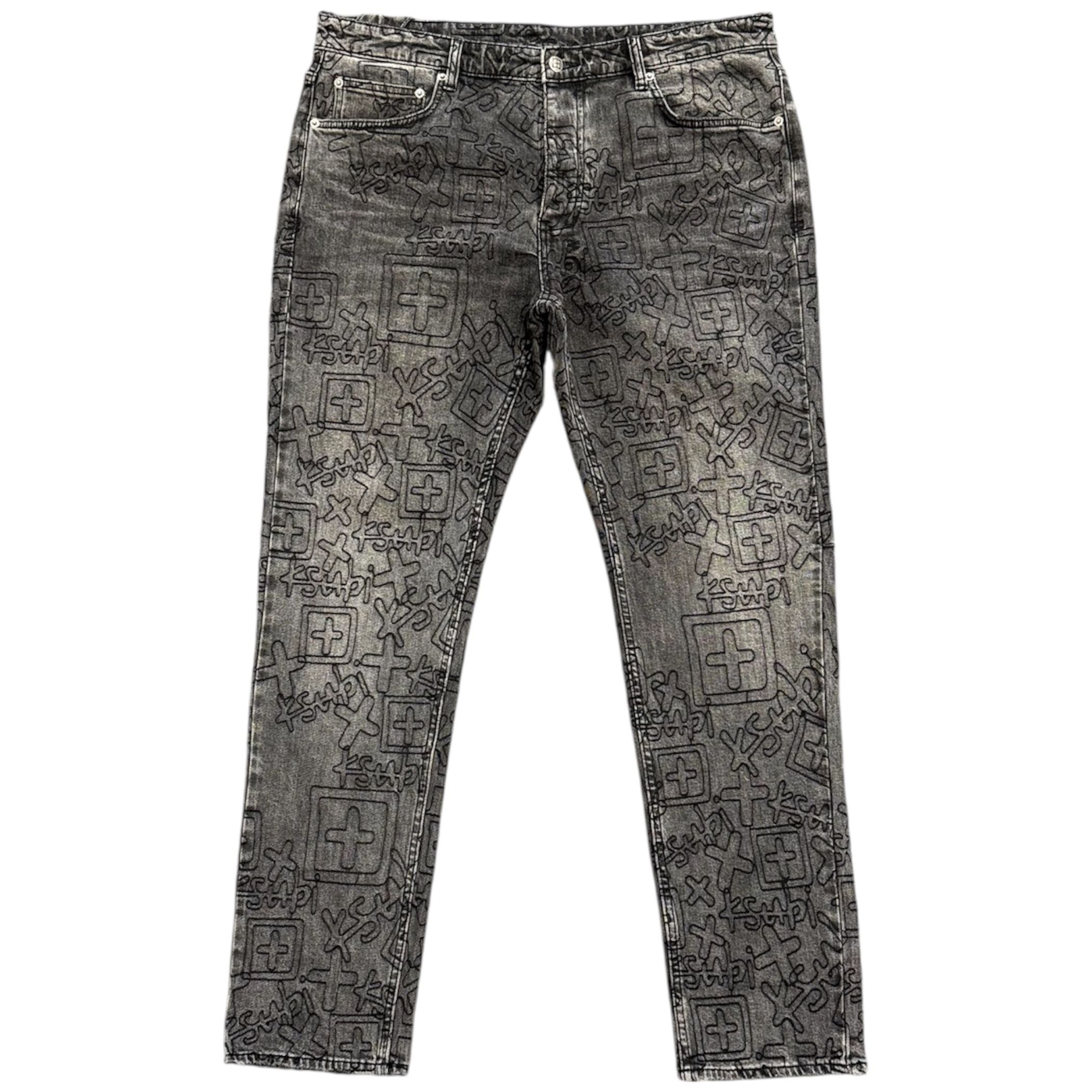 Ksubi Chitch Stenci Stitch Jeans (Worn Grey)